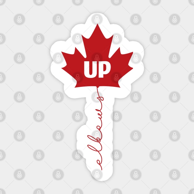Elbows Up Sticker by Creatifly Graphic Tees